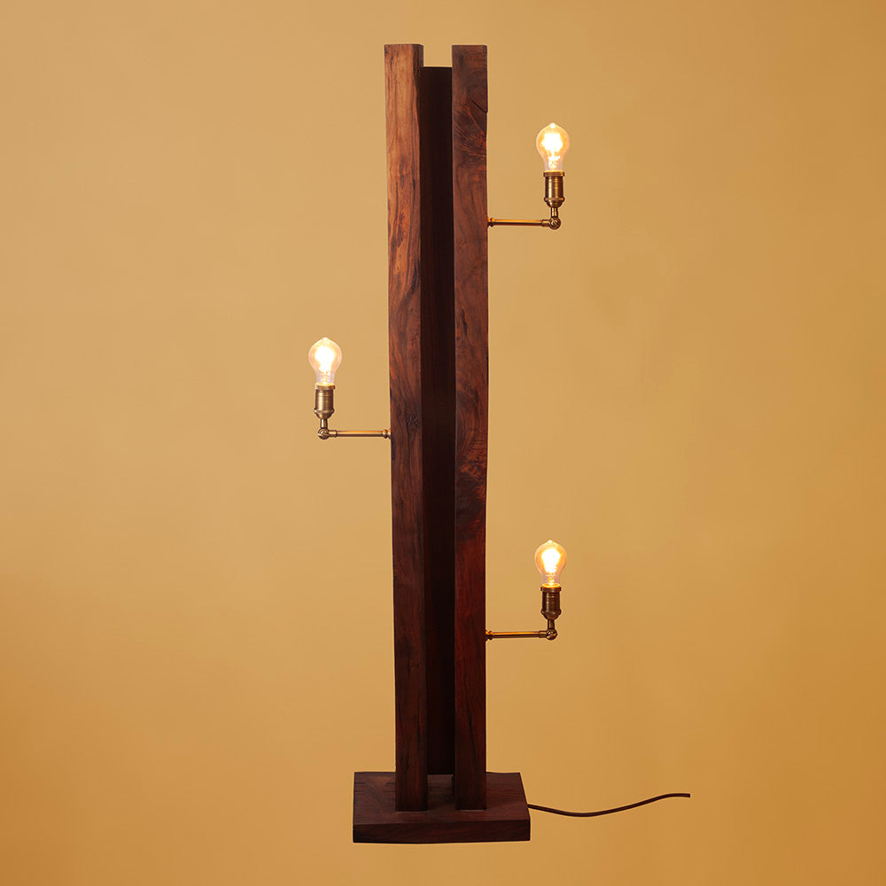 Walnut I-Beam Standing Lamp