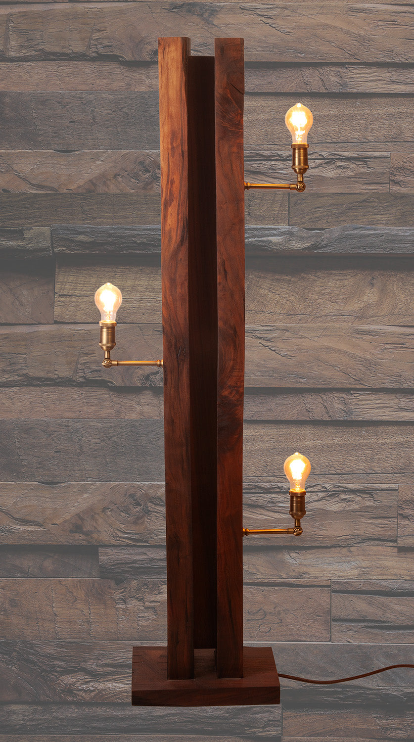 Walnut I-Beam Standing Lamp