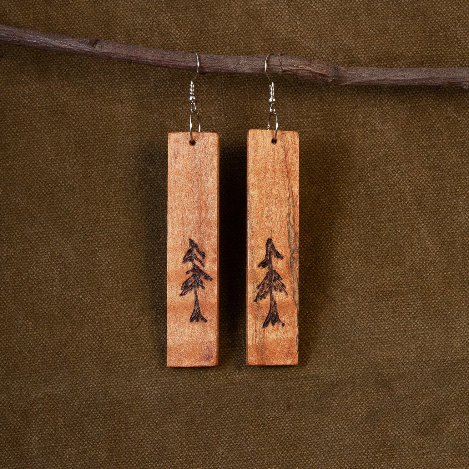 Tree Big Leaf Maple Earrings
